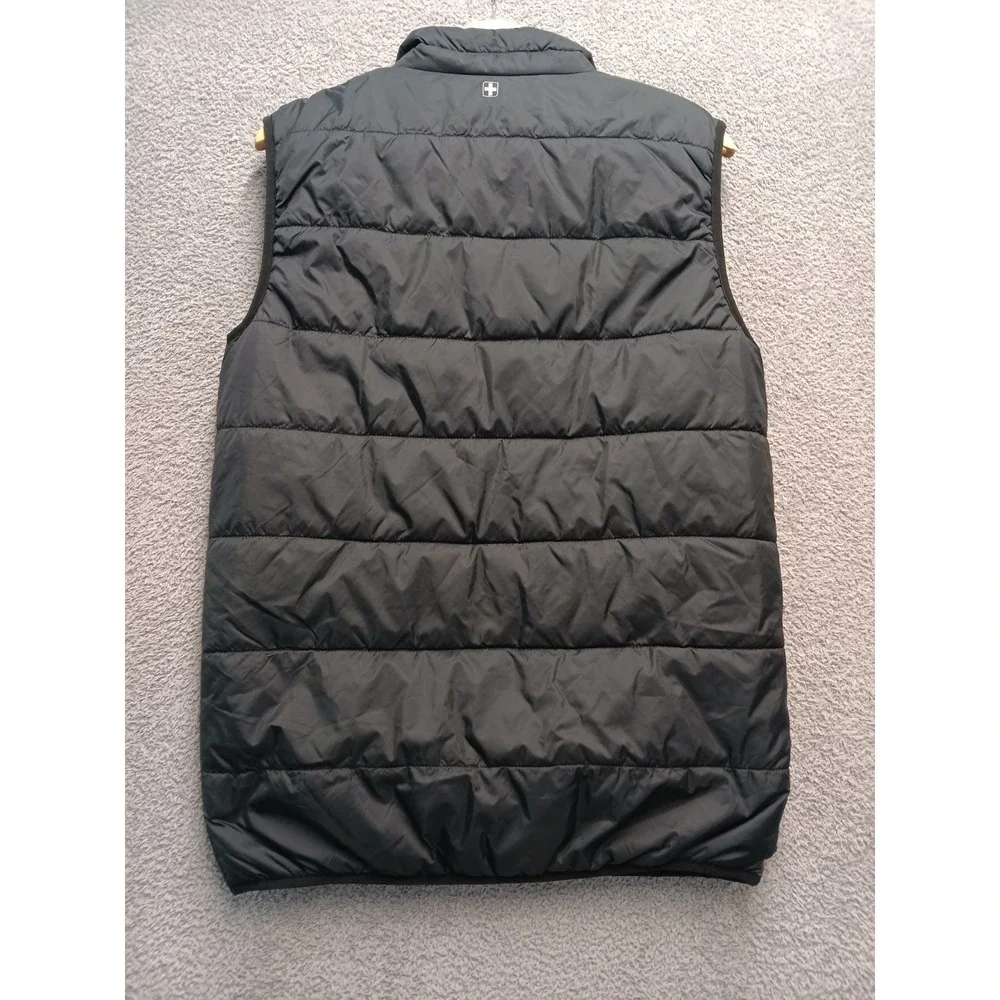 SWISSTECH Men's Puffer‎ Vest Small S Black Quilted Insulated Zip Core Warmer